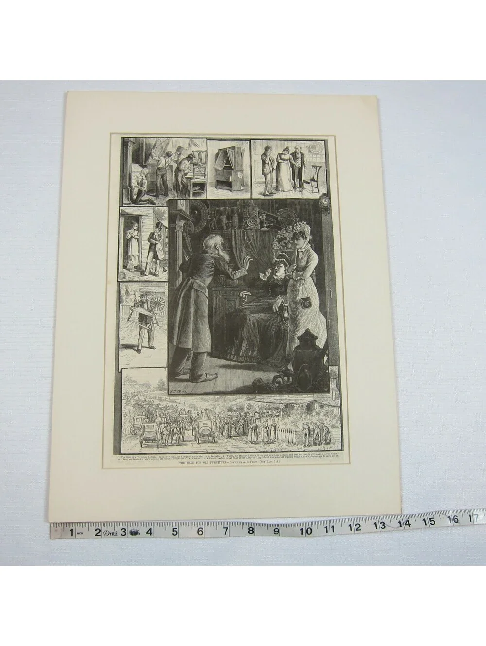 Antique 1878 Print Wood Engraving 